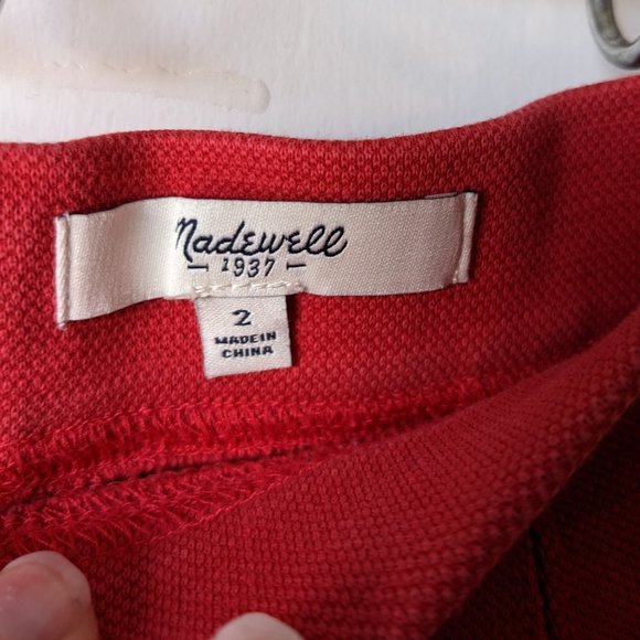 Madewell Red Flare A Line Mini Swing Skater Skirt Size 2 - Picture 4 of 8